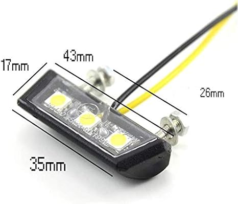 bleu /&Eacute;clairage de plaque min/&eacute;ralogique /&agrave; LED universel pour moto 12 V Mini micro /&eacute;clairage de plaque dimmatriculation /&eacute;clairage de moto