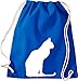 Shirtinstyle Turnbeutel Tiere Katze Cat Kater Schmusekatze Farbe royal