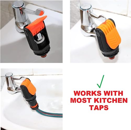 B2C Universal Tap Connector Adapter Mixer Kitchen Garden Hose Pipe Joiner Fitting 1/2 - Fits MOST kitchen taps - Image 2