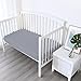 Biloban Crib Sheets Girl Fitted, 2 Pack Crib Sheet Fits for Standard Crib Mattress, Neutral Toddler Bed Sheets for Baby Boys, Grey & Pink, 52”X 28”