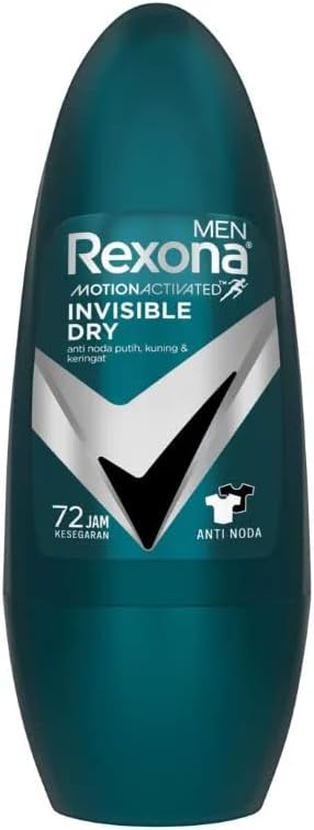 Мужской дезодорант-антиперспирант Rexona, в рулонах, СУХОЙ, НЕВИДИМЫЙ, 1,6 жидких унции (45 мл), фото 4