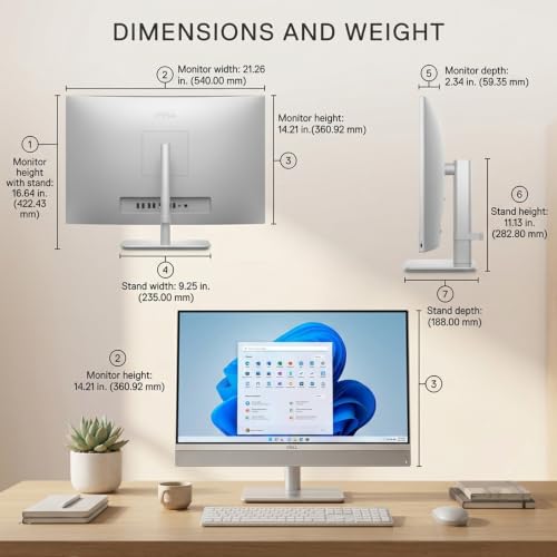 Image of Custom Dell-All in One Desktop-Computer Touchscreen 24inch FHD| 16GB RAM 1TB SSD| Intel Core Ultra 7 Beat AMD Ryzen 9| Copilot PC Windows 11 Pro Office 365| Wired Keyboard Mouse| Home Office Business