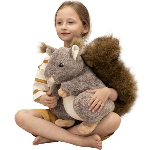 MaoGoLan Giant Squirrel Stuffed Animal,17.7' Realistic Squirrel Plush Toys with Cute and Fluffy Tails,Big Stuffed Squirrel Gift for Forest Animal Lover,Girls,Boys,Kids,Baby Shower