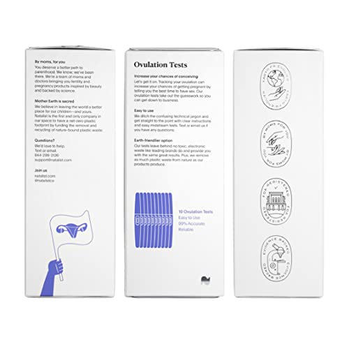 Natalist Ovulation Tests Home Fertility Predictor Kit For Women - Clear & Accurate Rapid Result Tracker Helps Get Timing Right While Planning For Baby - 10 Count #TOP2