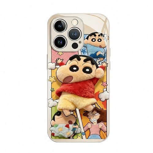 Booaee iPhone 16 E �p �P�[�X �Ή� �N���������񂿂�� �K���X �t�@�b�V���� ���G�� �w��h�~ ���h�~ �����h�~ �ϋv���̂���