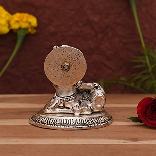 Image of Lavanaya Silver - Silver Finish Laddu Gopal Idol for Home Temple - Decorative Bal Krishna Murti for Pooja & Gifting - Handcrafted Metal Statue (Small Size)