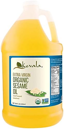 Kevala Organic Extra Virgin Sesame Oil, 1 Gallon (128 Fl Oz)