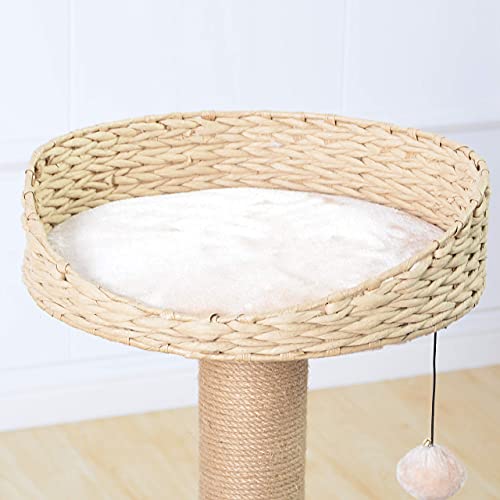 PetPals Paper Rope Natural Bowl Shaped with Perch Cat Tree (29.1") - Thumbnail 4