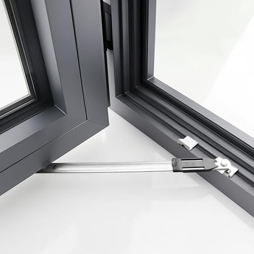 Limitador de Ventana Abatible sin Taladro – Tope y Bloqueador de Apertura Lateral | Restrictor de Viento en Acero Inoxidable para Ventanas Abatibles | Instalación Fácil y Reutilizable
