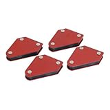 Ángulos de 45, 90 y 130º. Neilsen CT1930 - Minisoportes magnéticos para soldar (4 unidades), color rojo
