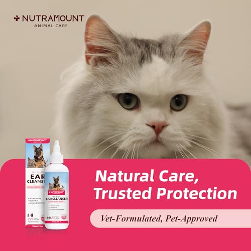 Image of Ear Cleanser 150ml /5 fl.oz for Dogs, Cats and Livestock Cleanses Ear Canal Reduces Ear Odor Twin Pack