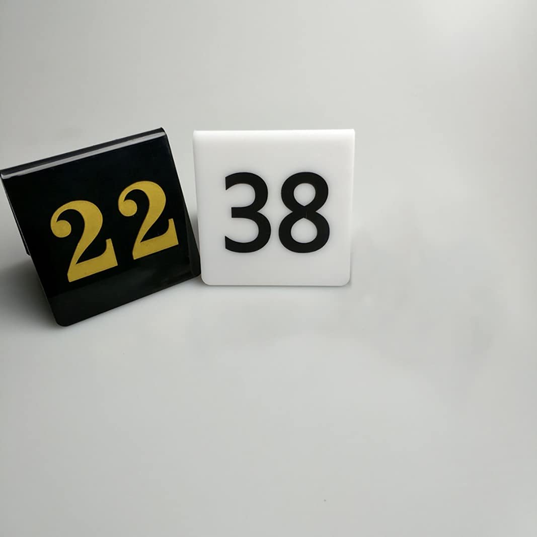 Tischnummern 1–20/30/60 Acryl-Tischkarten, Tischnummern für Restaurant-Café-Bar-Bestuhlung, Tischnummernhalter für Hochzeiten, Geburtstagsfeiern (1 bis 30 weiß)