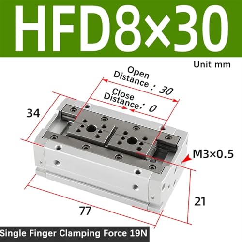 Cylindre HFD8x30 et table coulissante pneumatique de guidage - 2