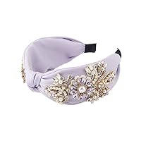 Barock-Strass Stirnband Aus Samt – Elegantes, Gepolstertes Brautschmuck-Accessoire Für Damen