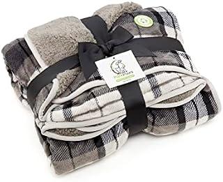 ParkPaws Reversible Fleece Blankets for Pets Two Sizes Large and Small for Puppy & Dog Blanket or Cat & Kitten Blanket, Super Soft, Recycled Fabric, Machine Washable Pet Throw (100 x 120cm, Grey)