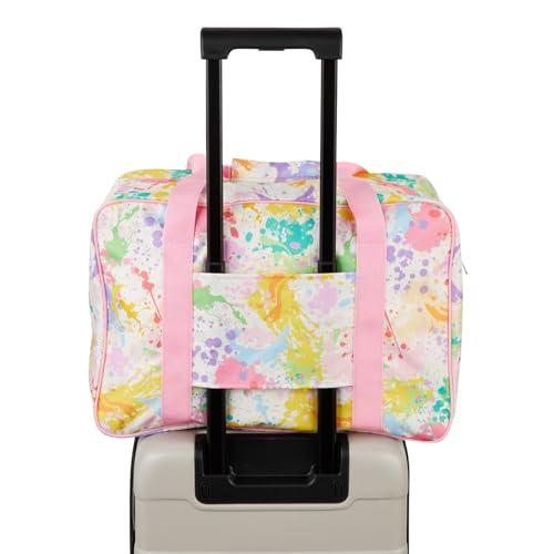 Bright Creations Sewing Machine Bag & Case - 18.1 x 9.4 x 12.2 in, Pastel Watercolor, Multicolor - Carrying Case For Sewing Machine With Zippered Organizer Pockets
