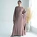 Women Muslim Abaya Dress 1Piece Bat Sleeve Islamic Maxi Robe Fashion Jilbab for Women Eid Kaftan Muslim Robe