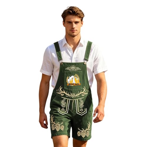 Pantalones de cuero bordados de alta calidad para traje regional bávaro masculino