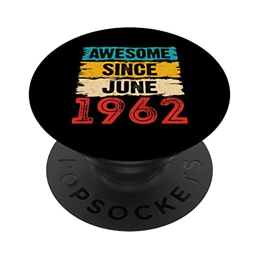 Regalos de 61 años impresionantes desde junio de 1962 61 cumpleaños PopSockets PopGrip Intercambiable