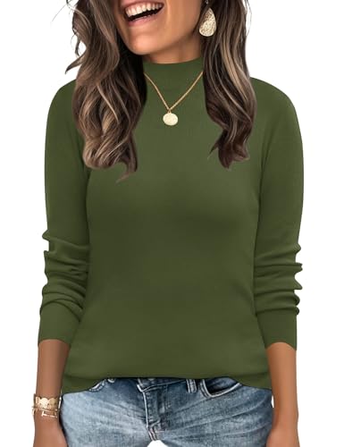 LOMON Turtleneck Sweater Women Long Sleeve Lightweight Dressy Casual High