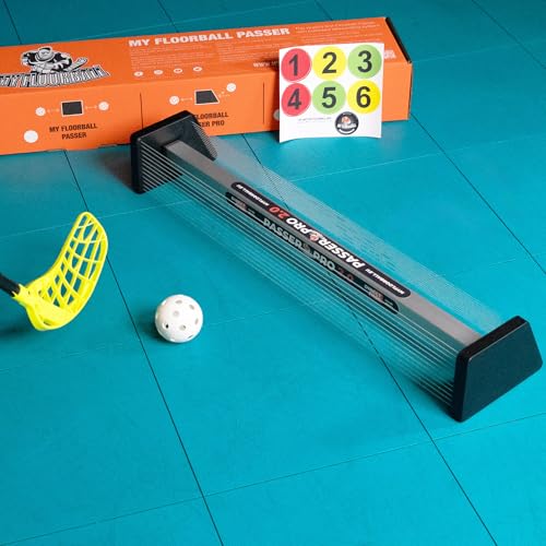 My Floorball Passer Pro 2.0 – Floorball Ball Rebounder & Passing Trainer – Trainingsgerät mit Rebound-Funktion für Unihockey Passübungen & Techniktraining für Kinder & Erwachsene