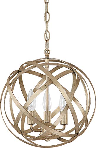 Capital Lighting 4233WG Axis 3-Light Pendant, Winter Gold Finish