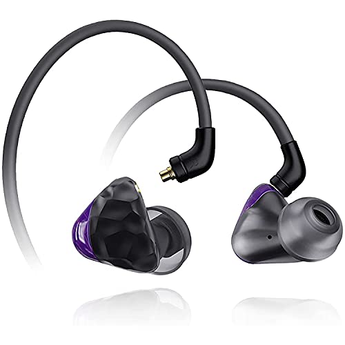 IKKO Gems OH1S in-Ear Monitor,Wired Earbuds Headphones, Noise-Isolating IEM Earphones with MMCX Detachable Cables,Grey