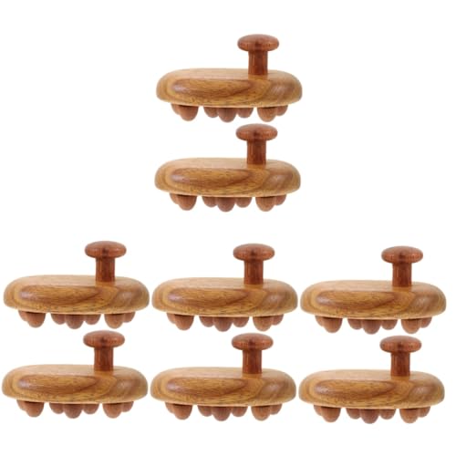 Peigne de massage en bois de santal VALICLUD pour cuir chevelu et fascia en lot de 8 pièces