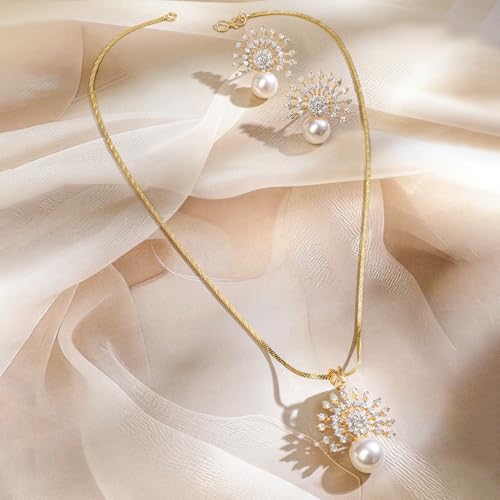 Image of Rubans Pendant Set Trending Western Stylish Jewellery Gift for Women & Girls