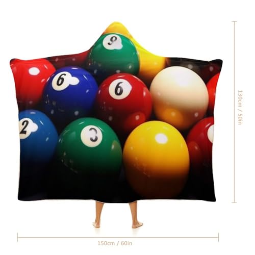 Cape à capuche de voyage imprimé billard pour bureau et canapé - 2