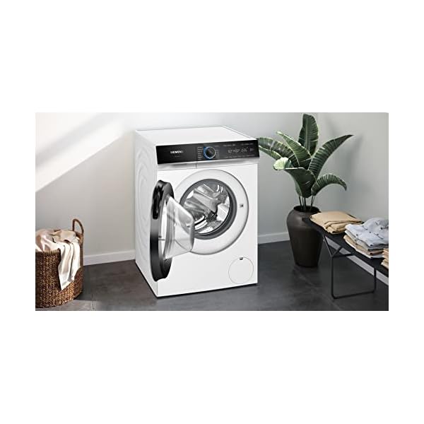 Siemens WG44B2040 Waschmaschine iQ700, Frontlader mit 9kg Fassungsvermögen, 1400 UpM, speedPack XL, Antiflecken-System, Home Connect, Weiß, 60cm – Bild 4
