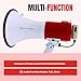 Technical Pro Rechargeable Portable 75-Watt Megaphone Bullhorn Speaker w/Siren & Detachable Microphone - Battery w/Battery a Built-in AC Wall Charger, Good for Trainers, Coaches, Cheer Leaders