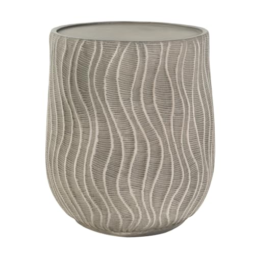 Christopher Knight Home Brad Outdoor Cylindrical Side Table, Patio End Table, Modern Round Drum Coffee Table for Outside, Garden, Backyard, Poolside, Small Accent Table, No Assembly, Grey by Christopher Knight Home - Used condition - Image 3