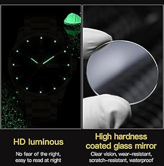 OLEVS Mens Gold Watches Waterproof Stainless Steel Lightweight Watch with Date Classic Luxury Dress Watch for Men Gold White Blue Green Dial