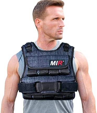 miR Air Flow Weighted Vest with Zipper Option 20lbs - 60lbs (40lbs, Standard)