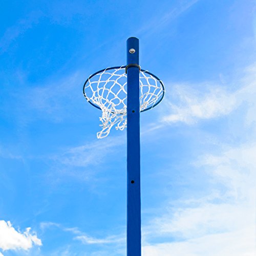 Freestanding Netball Posts [School Standard] Galvanized Steel - Pink Or Blue (Blue, Pair) #TOP3