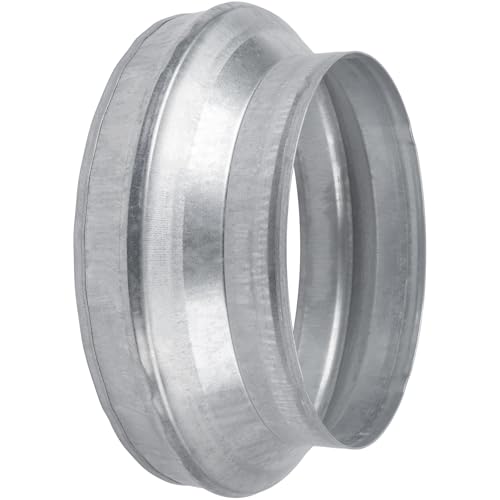 VezoWorks 12" to 10" Inch Duct Pipe Adapter - Galvanized Steel HVAC Ducting Reducer for Ventilation - PVC Pipe, Hose Coupler - Heavy Duty Exhaust, Air Conditioner Fittings - Vent Flange Connector