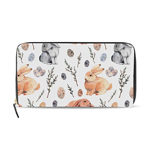 Portefeuille long cuir lapin et œufs de Pâques, le cadeau idéal femme