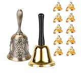 campanas bronce 【Material duradero】 Las campanas de bronce vintage están hechas de metal recubierto con cobre en la superficie. Son resistentes y duraderos, no se deforman fácilmente y no se oxidan o erosionan fácilmente. Pueden usarse durante mucho tiempo.