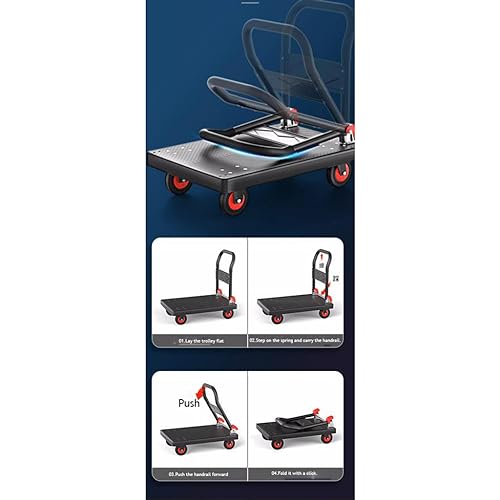 Carretilla plegable resistente 275kg capacidad miniatura 7