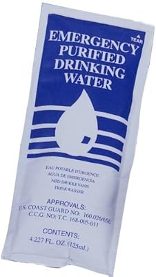SOS Emergency Water Pouches Survival Kits for Disaster Supplies, 5 Year Shelf Life - Case of 48