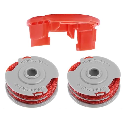 Image of Fengfire Strimmer Spool Line,Autofeed Nylon Replacement Spools + FLY060 Spool Cover,Compatible with Flymo Power/Mini/Trim Grass Trimmer (FLY-2+1)