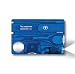 Victorinox, Taschenmesser, klein, Swiss Card Lite, blau transparent (13 Funktionen, Spitzklinge, Schraubendreher 3 mm, Schraubendreher 5 mm, gerade)