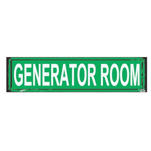 Generator Room Sign - Rustic Metal Wall Decor for Utility