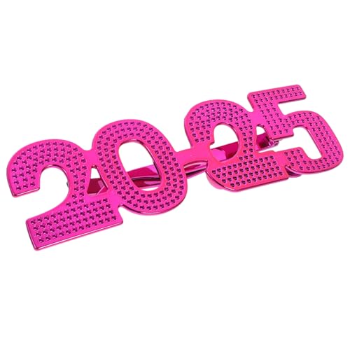BESTYASH Happy Year 2025 Glasses Red Novelty Party Decorations for Year Party Supplies