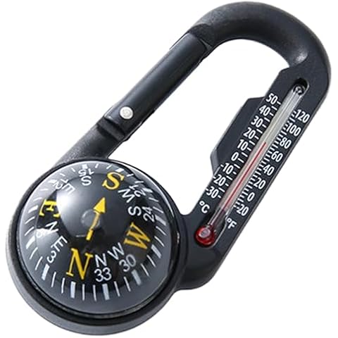 BEAHING Clip On Compass with Thermometer Cover