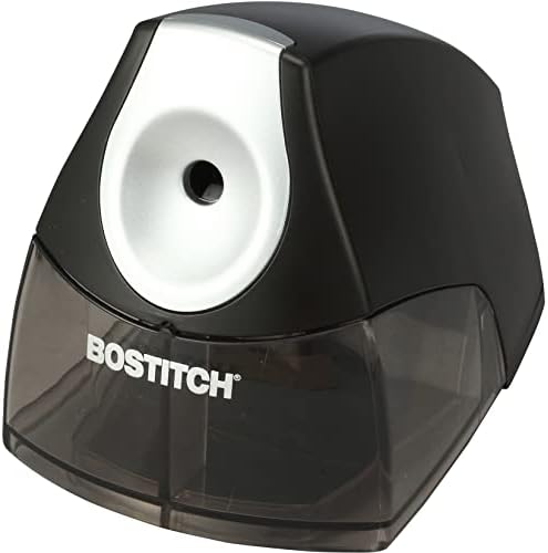 Bostitch Personal Electric Pencil Sharpener, Powerful Stall-Free Motor, High Capacity Shavings Tray, Black (EPS4-BLACK)