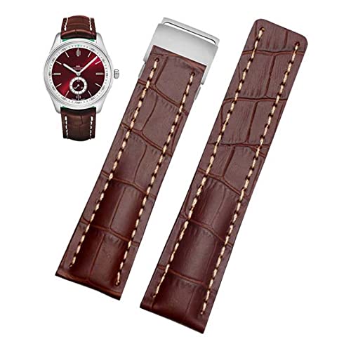 Bracelet en cuir véritable haut de gamme pour modèle Navitimer