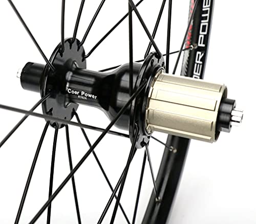 Mzpwjd Rims 20' Bmx Wheelset 406/451 Foldable Bicycle Rim C/V Brake 100/ 130Mm Quick Release Wheels 20/ 24H Hub For 7/8/9/10/ 11 Speed Cassette 1294G (Color : Black, Size : 451) #TOP3