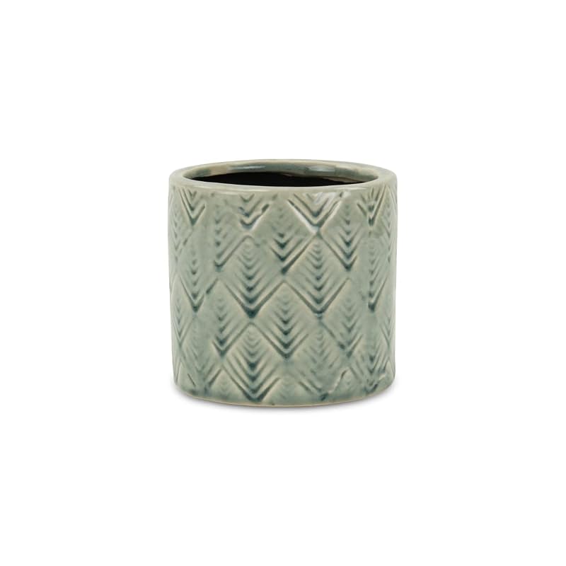 Cheung's 5774S 4.5 x 4.25 in. Arzati Viridescent Pot Green